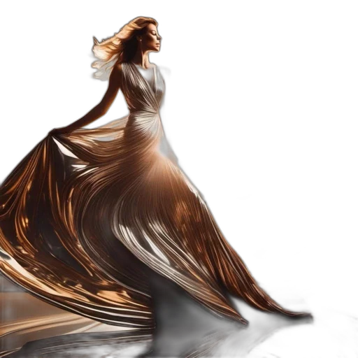 dress, hair, crown, concept art transparent PNG cut-out