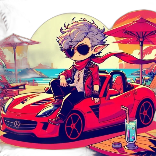 car, cartoon, concept art, anime transparent PNG cut-out