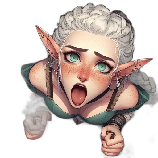 face, dragon, creature, staff transparent PNG cut-out
