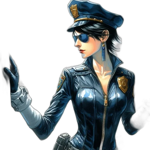 staff, jacket, hat, comic book art transparent PNG cut-out