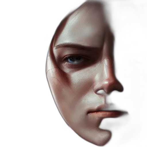 face, mask, robot, creature transparent PNG cut-out