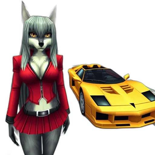 car, concept art, 3d render, anime transparent PNG cut-out