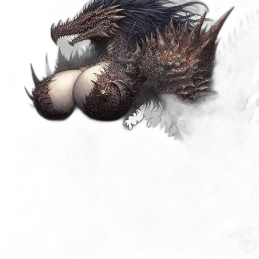 dragon, creature, animal, hair transparent PNG cut-out