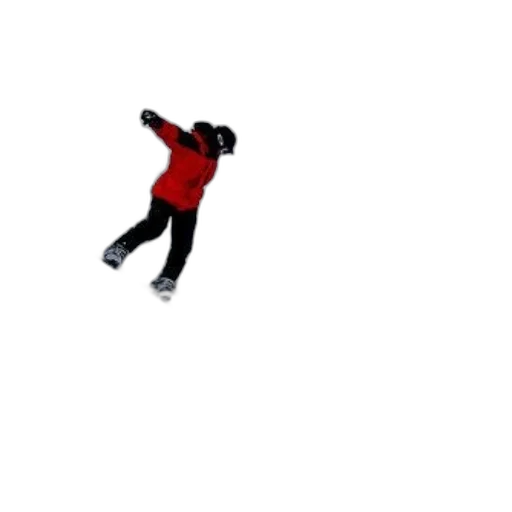 staff, 3d render, snowboarder, red transparent PNG cut-out