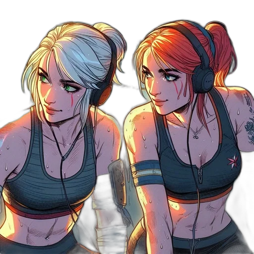 cyberpunk, concept art, anime, comic book art transparent PNG cut-out