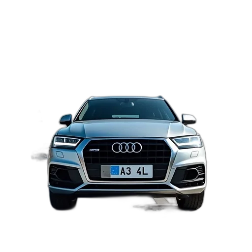 car, photorealistic, 3d render, silver transparent PNG cut-out