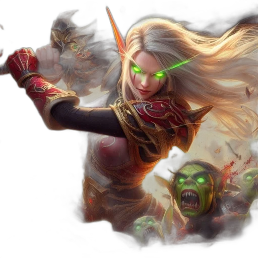 fantasy art, concept art, comic book art, photorealistic transparent PNG cut-out