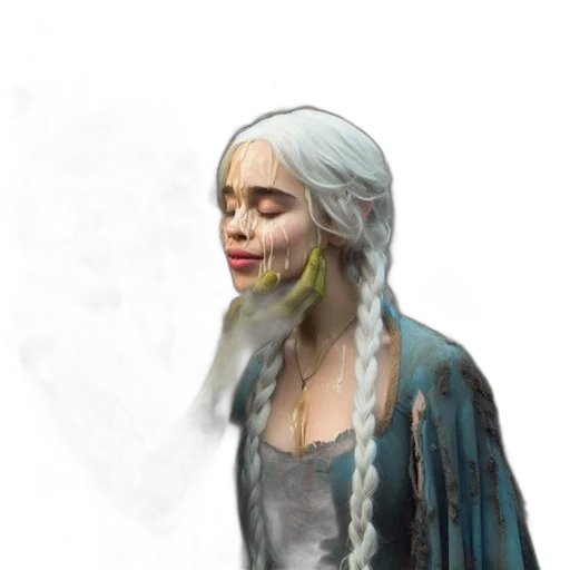 face, dragon, staff, creature transparent PNG cut-out