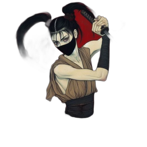 mask, staff, creature, concept art transparent PNG cut-out