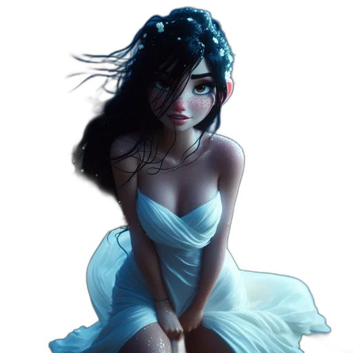 dress, jewelry, crown, face transparent PNG cut-out