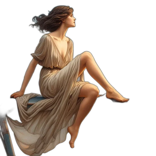 dress, shoes, concept art, photorealistic transparent PNG cut-out