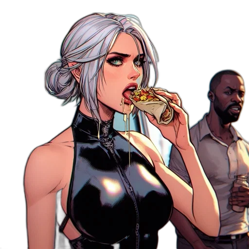 food, comic book art, concept art, cartoon transparent PNG cut-out