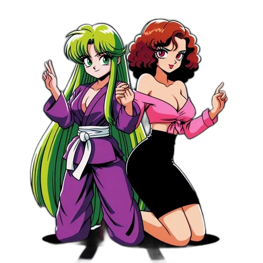 vaporwave, anime, concept art, pixel art transparent PNG cut-out