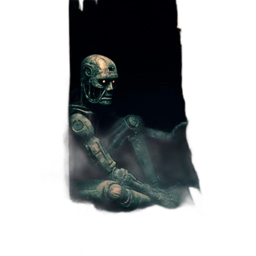 mask, creature, robot, staff transparent PNG cut-out