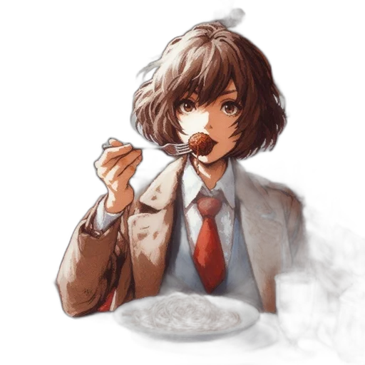 food, face, pixel art, anime transparent PNG cut-out