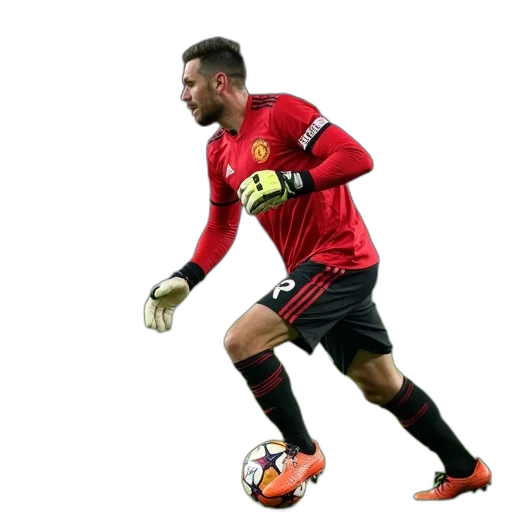 manchester, united, soccer, goalkeeper transparent PNG cut-out
