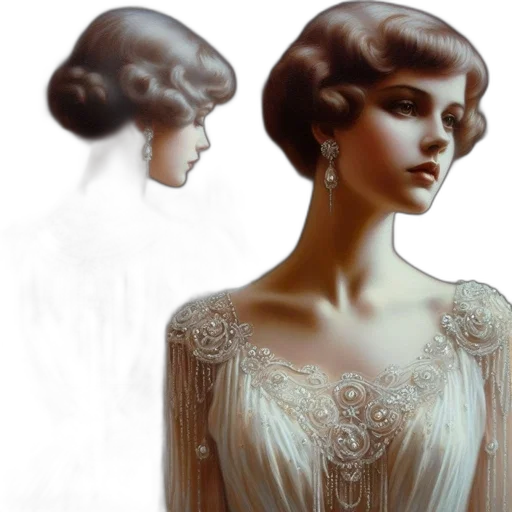 dress, crown, jewelry, hair transparent PNG cut-out