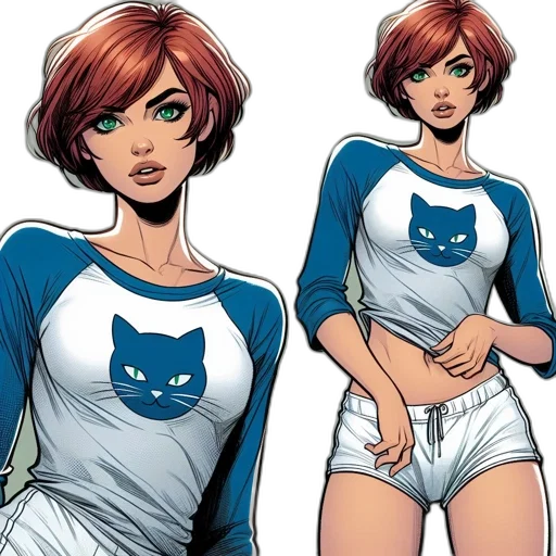 comic book art, concept art, two, illustrations transparent PNG cut-out