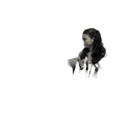 hair, staff, creature, photorealistic transparent PNG cut-out