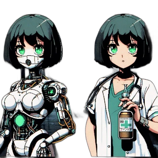 robot, weapon, cyberpunk, concept art transparent PNG cut-out