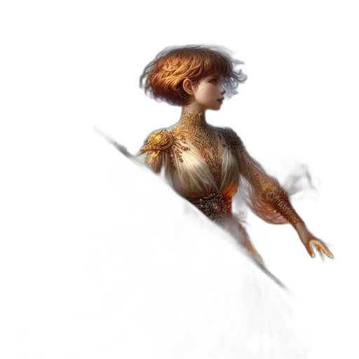 staff, sword, hair, creature transparent PNG cut-out