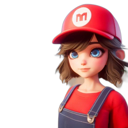 hat, staff, face, 3d render transparent PNG cut-out