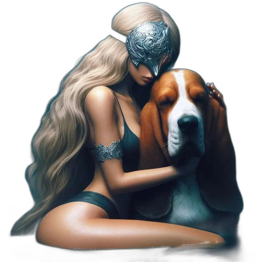 animal, mask, creature, fantasy art transparent PNG cut-out