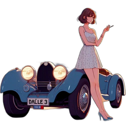car, dress, cartoon, concept art transparent PNG cut-out