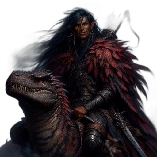 dragon, sword, creature, fantasy art transparent PNG cut-out