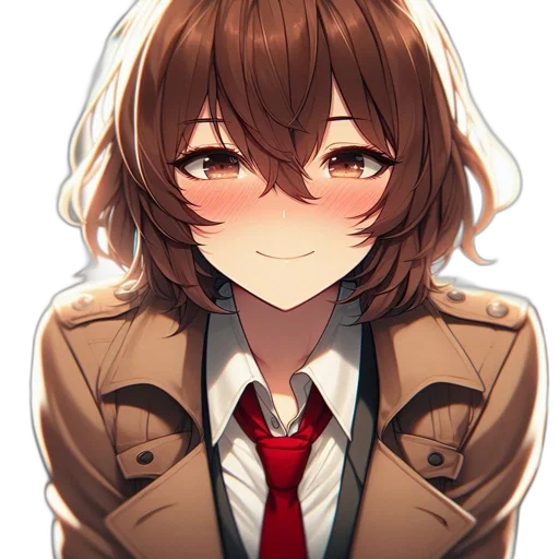 jacket, face, staff, hair transparent PNG cut-out