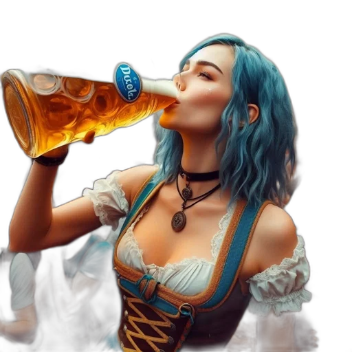 bottle, dress, fantasy art, concept art transparent PNG cut-out