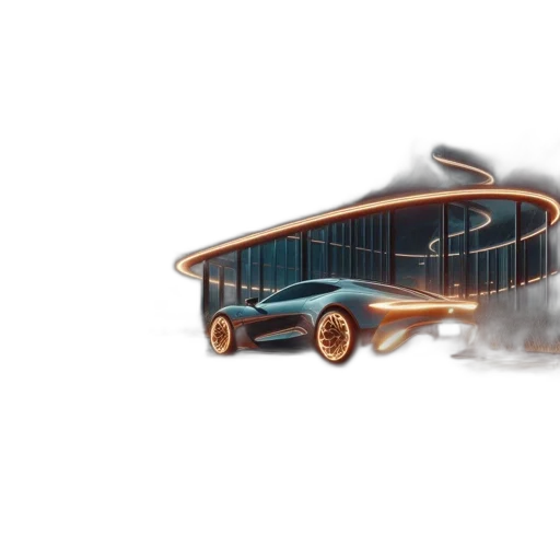 car, furniture, concept art, 3d render transparent PNG cut-out