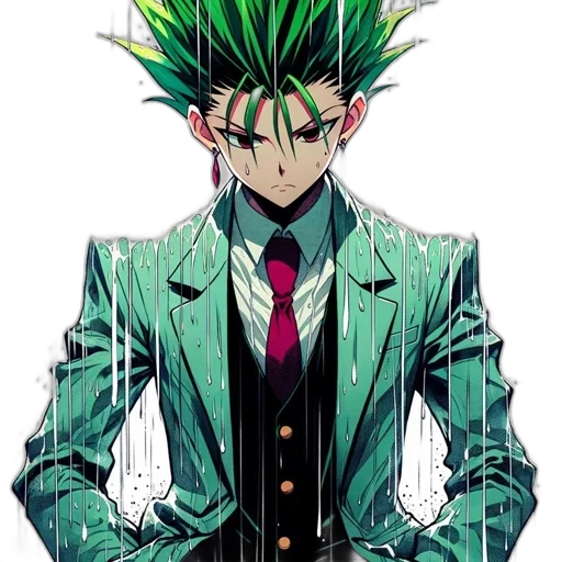 jacket, staff, pixel art, anime transparent PNG cut-out