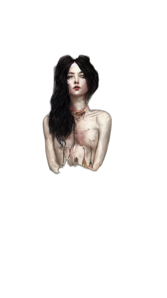 hair, jewelry, dress, face transparent PNG cut-out
