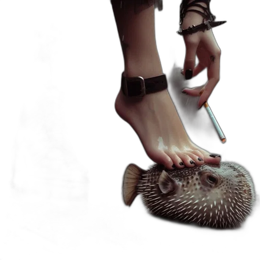shoes, creature, staff, weapon transparent PNG cut-out