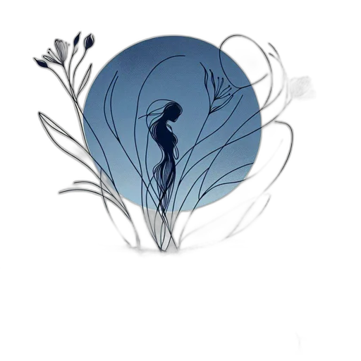 flower, crown, hair, staff transparent PNG cut-out