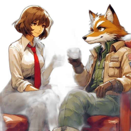 jacket, animal, staff, concept art transparent PNG cut-out