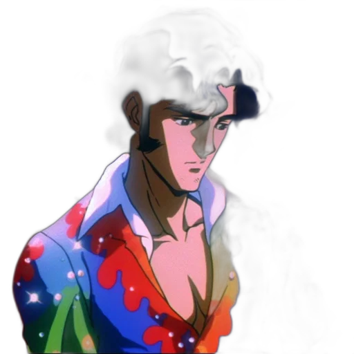 jacket, staff, hat, face transparent PNG cut-out