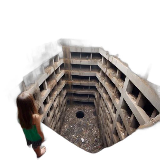 building, face, creature, umbrella transparent PNG cut-out
