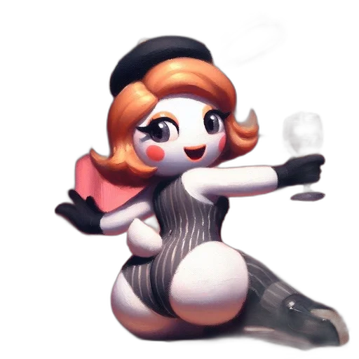 staff, robot, dress, 3d render transparent PNG cut-out