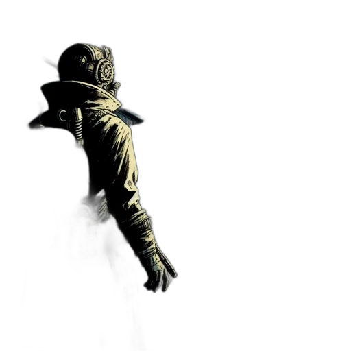 jacket, weapon, mask, sword transparent PNG cut-out