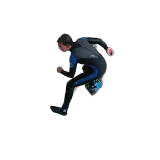 3d render, pixel art, surfer, wetsuit transparent PNG cut-out