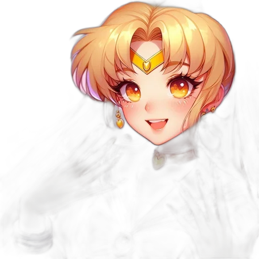 crown, anime, pixel art, watercolor transparent PNG cut-out