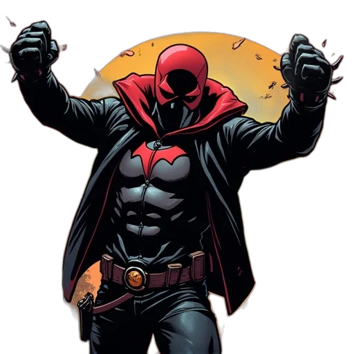 jacket, comic book art, concept art, red transparent PNG cut-out