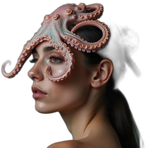 mask, hat, jewelry, face transparent PNG cut-out