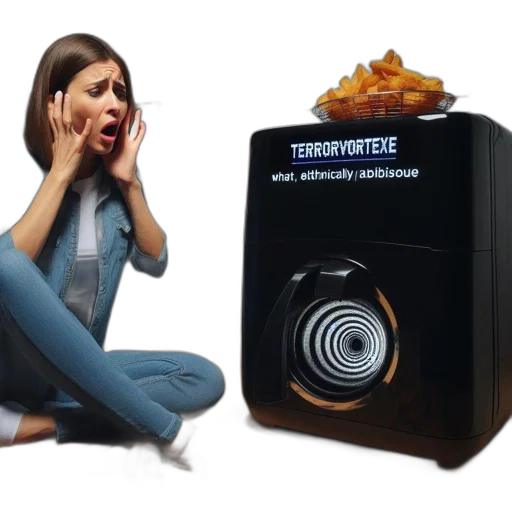 food, robot, 3d render, woman transparent PNG cut-out