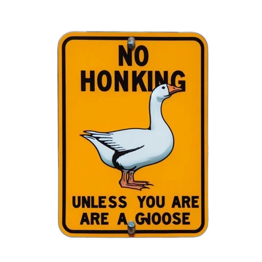animal, humorous, street, sign transparent PNG cut-out