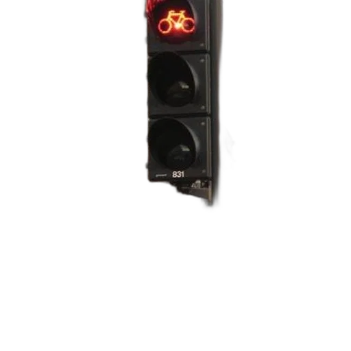 3d render, traffic, light, red transparent PNG cut-out
