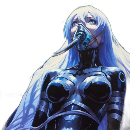 robot, mask, face, concept art transparent PNG cut-out