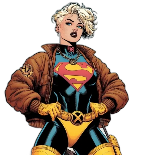 jacket, comic book art, concept art, confident transparent PNG cut-out